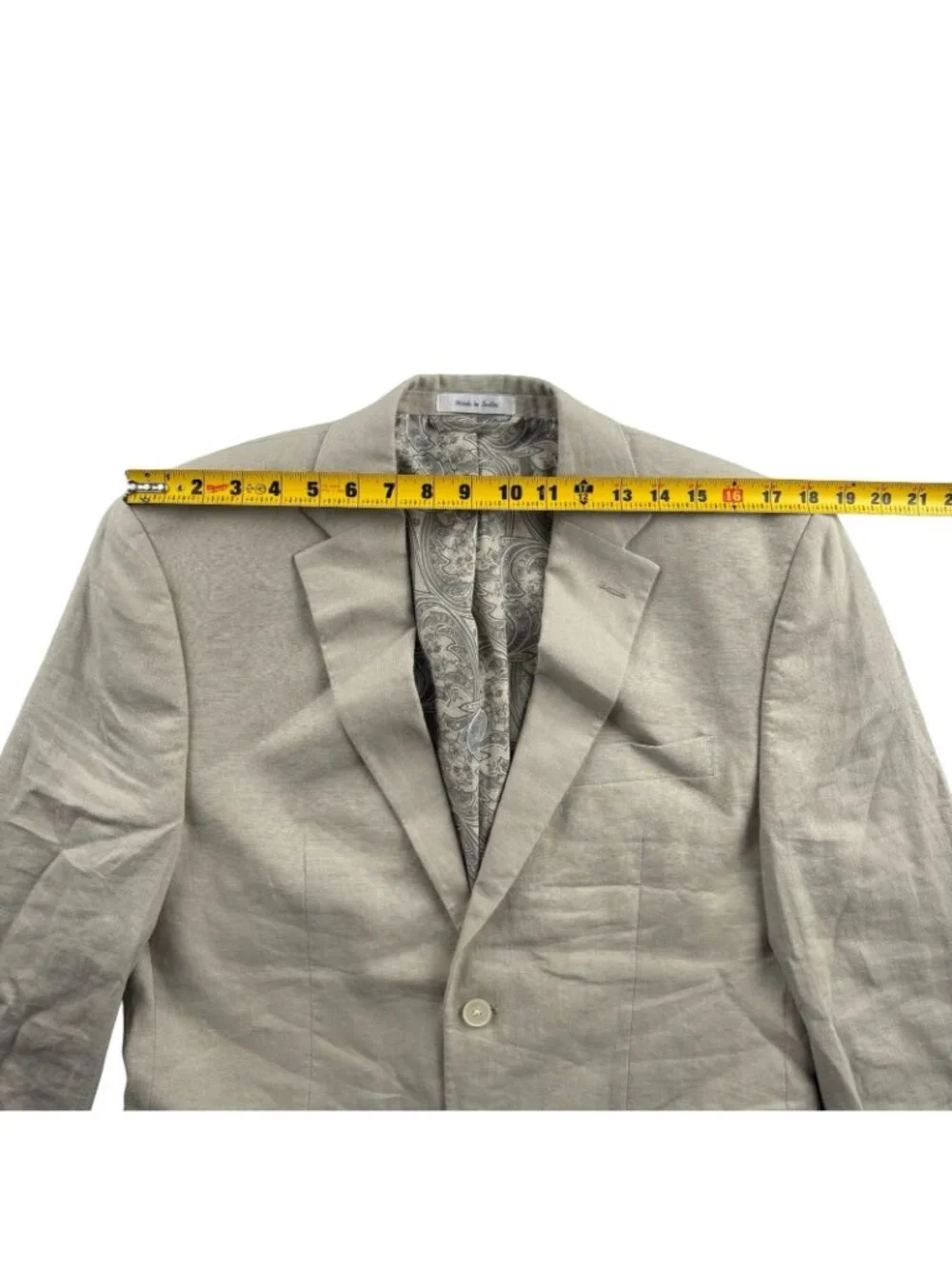 Ralph Lauren Men’s 100% Linen Blazer Jacket Ivory • 40S